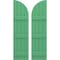 Ekena Millwork Americraft 4-Board (3 Batten) Wood Joined Board-n-Batten Shutters w/ Arch Top, ARW401BQ414X34LPH, PR ARW401BQ414X34LPH - alternate 1